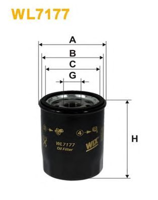 WIX FILTERS wl7177 -  Фильтр масляный двигателя